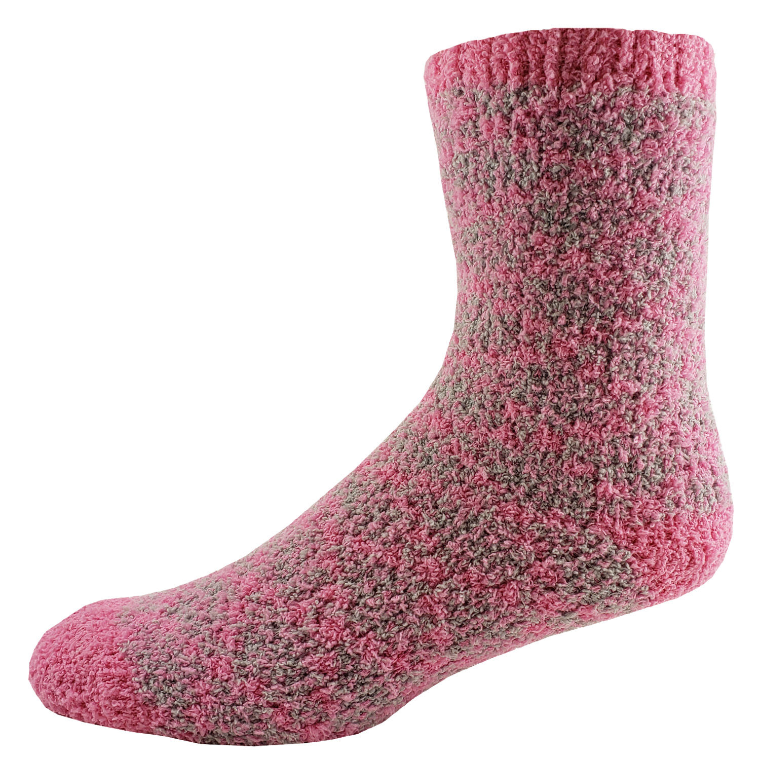 Branded Fashion Fuzzy Feet Gray/Pink Pattern