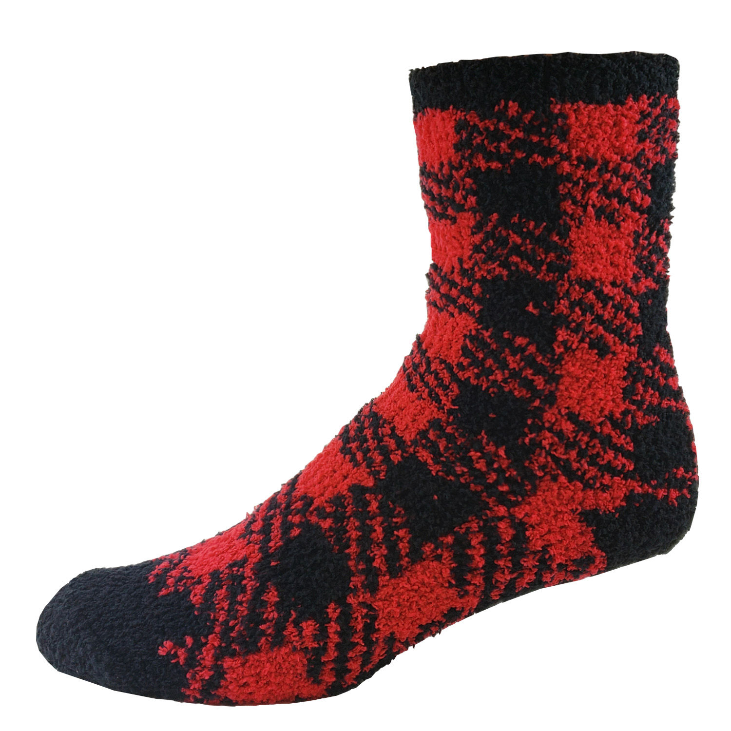 Branded Fashion Fuzzy Feet Red Buffalo Plaid
