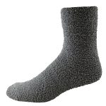 Custom Branded Fashion Fuzzy Feet - Solid Dark Gray
