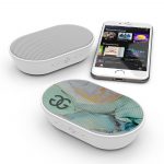 Custom Branded Luna Surround Sound Wireless Speakers - White