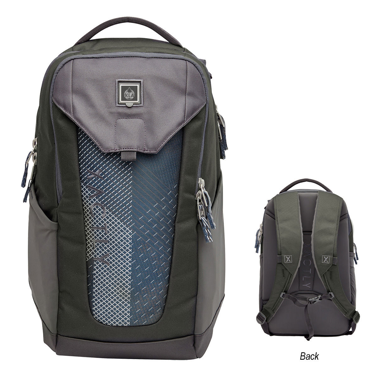 Custom Branded Xact Bags - Grey-Blue