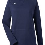 Branded Under Armour Ladies’ Hustle Fleece Crewneck Sweatshirt Midnight Navy/White