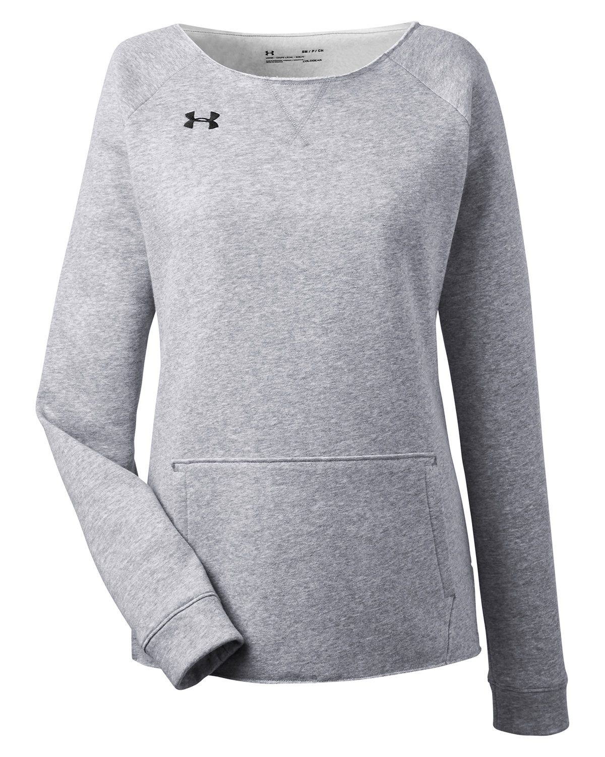 Custom Branded Under Armour Crew - True Grey Heather/Black