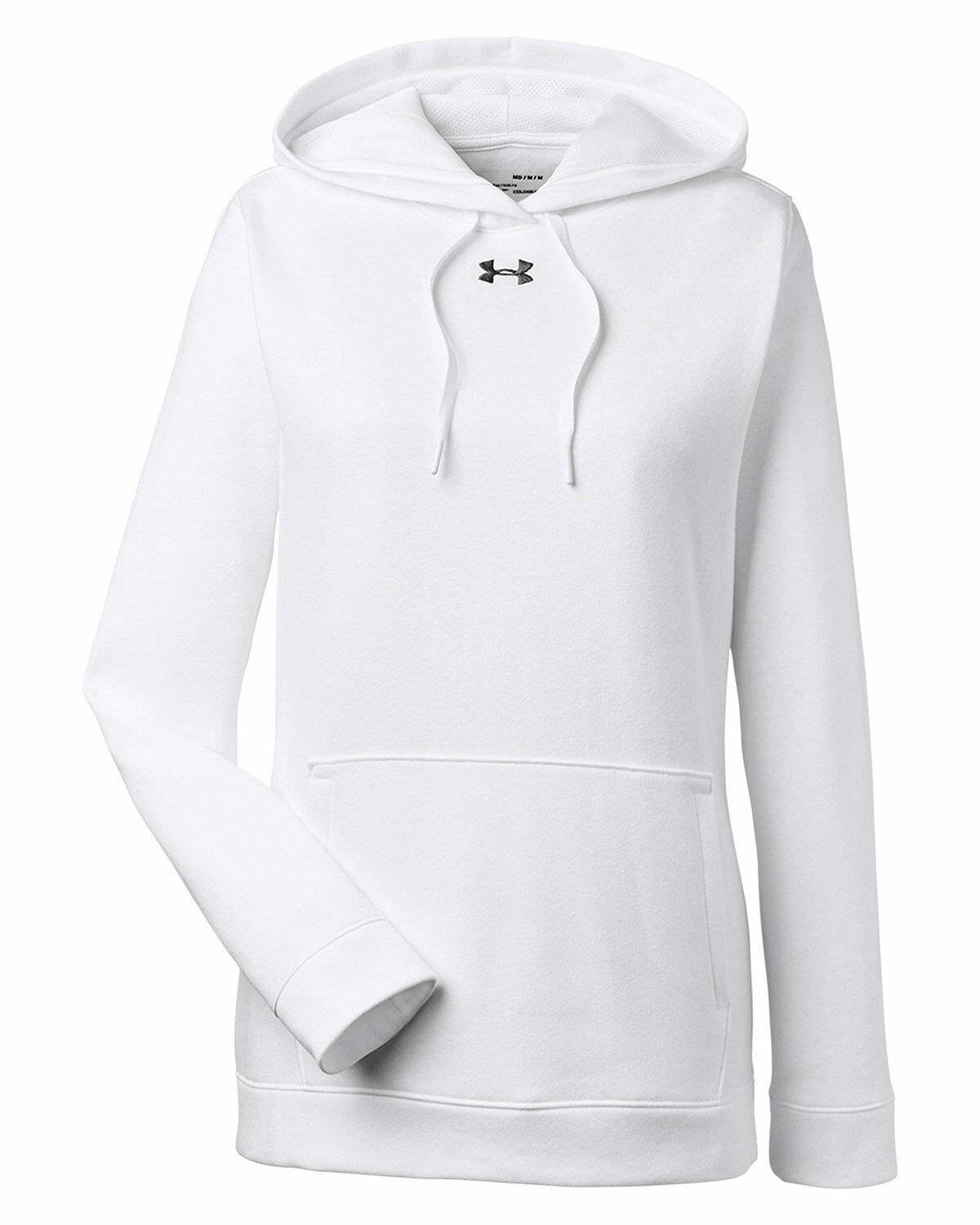 Under Armour Women's White / Graphite Hustle Fleece Hoodie