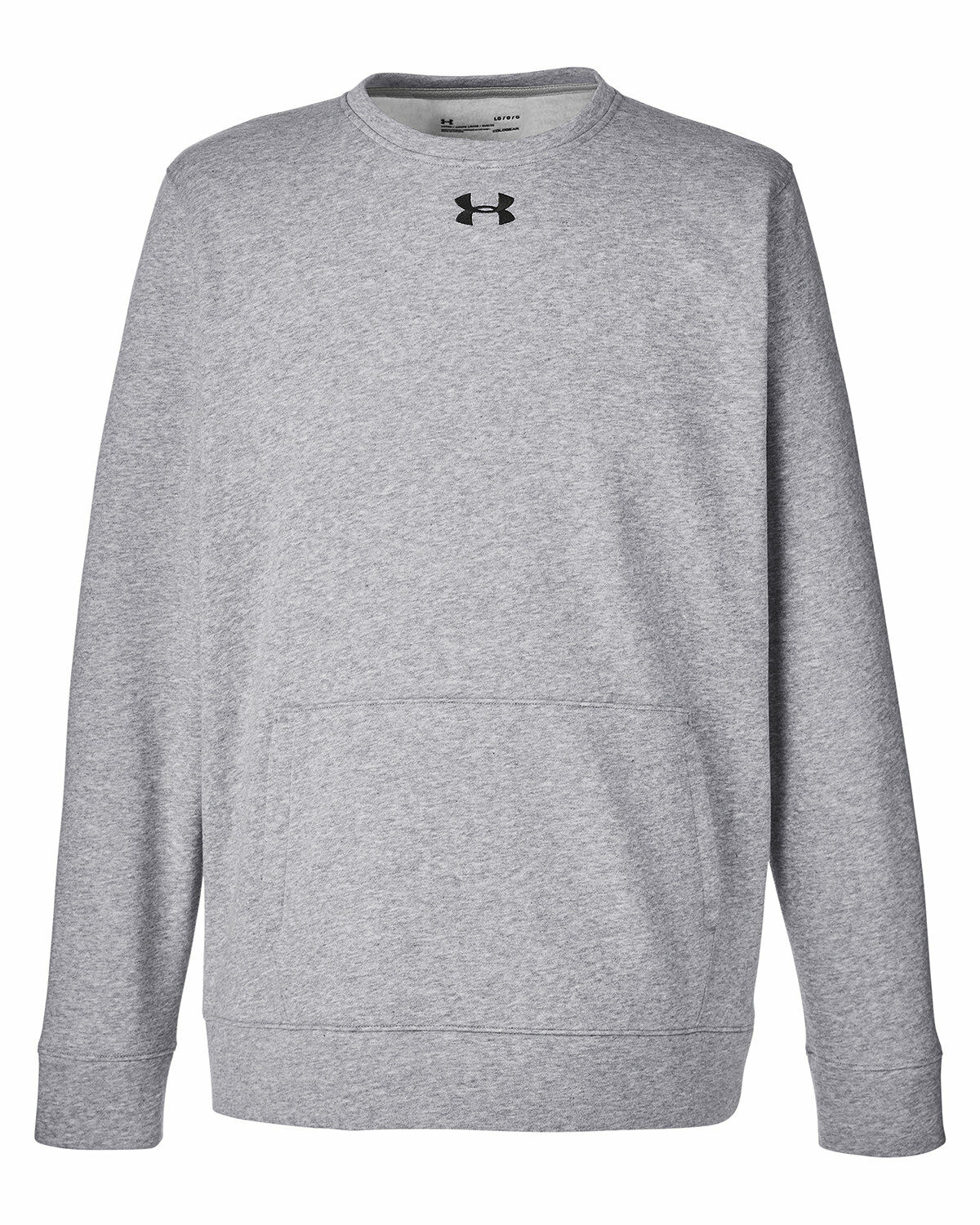 Custom Branded Under Armour Crew - True Grey Heather/Black