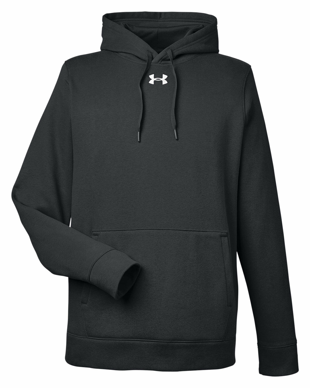 Branded Under Armour Men’s Hustle Pullover Hooded Sweatshirt Black/White