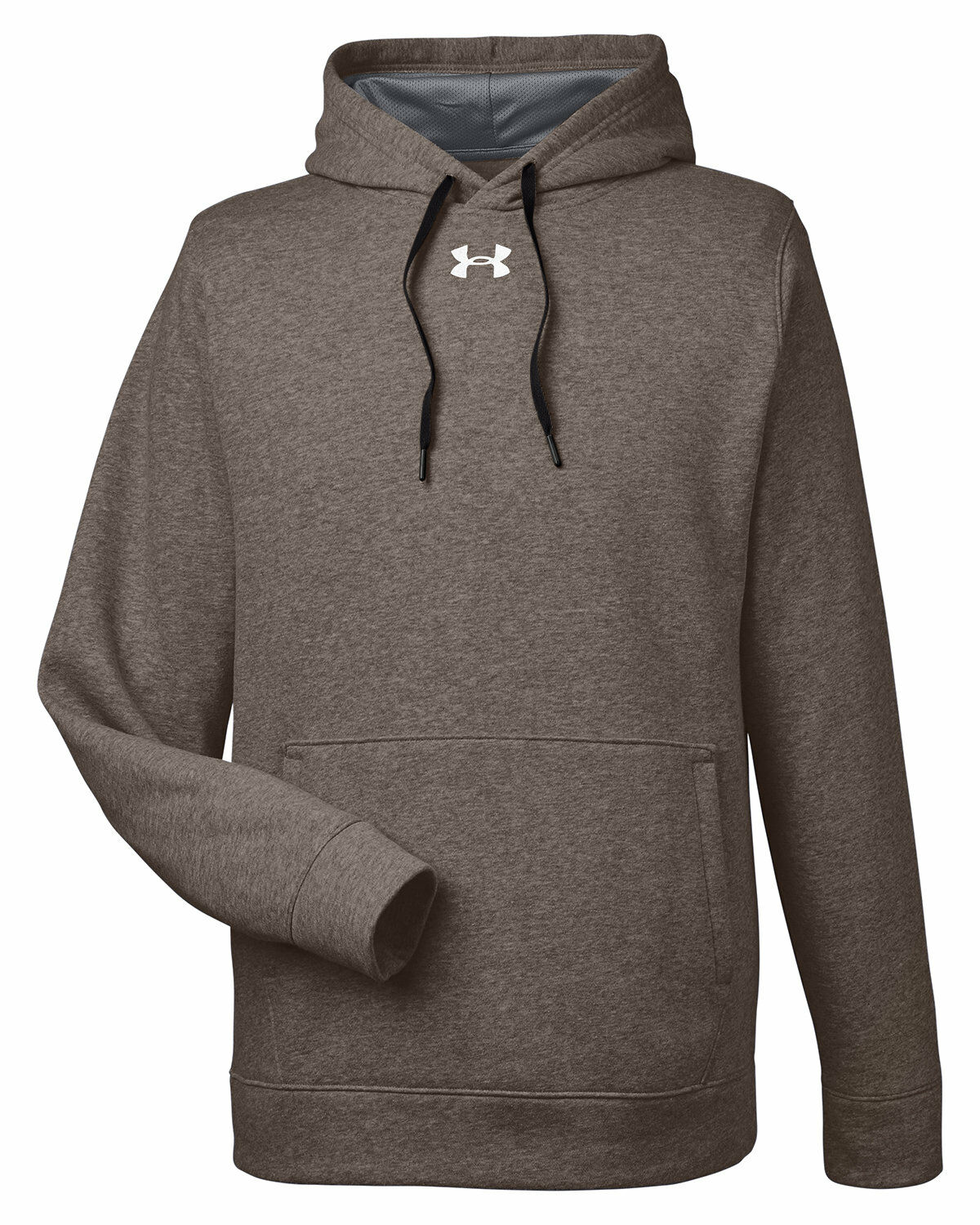 Branded Under Armour Men’s Hustle Pullover Hooded Sweatshirt Carbon Heather/Grey
