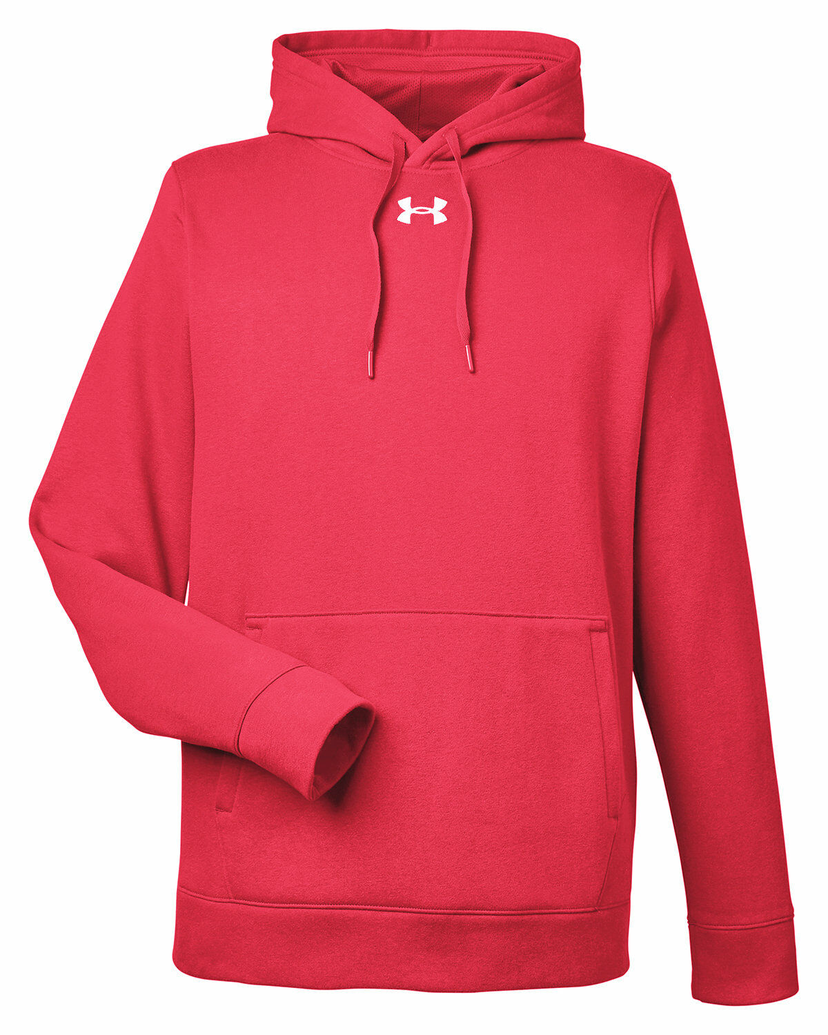 Branded Under Armour Men’s Hustle Pullover Hooded Sweatshirt Red/White