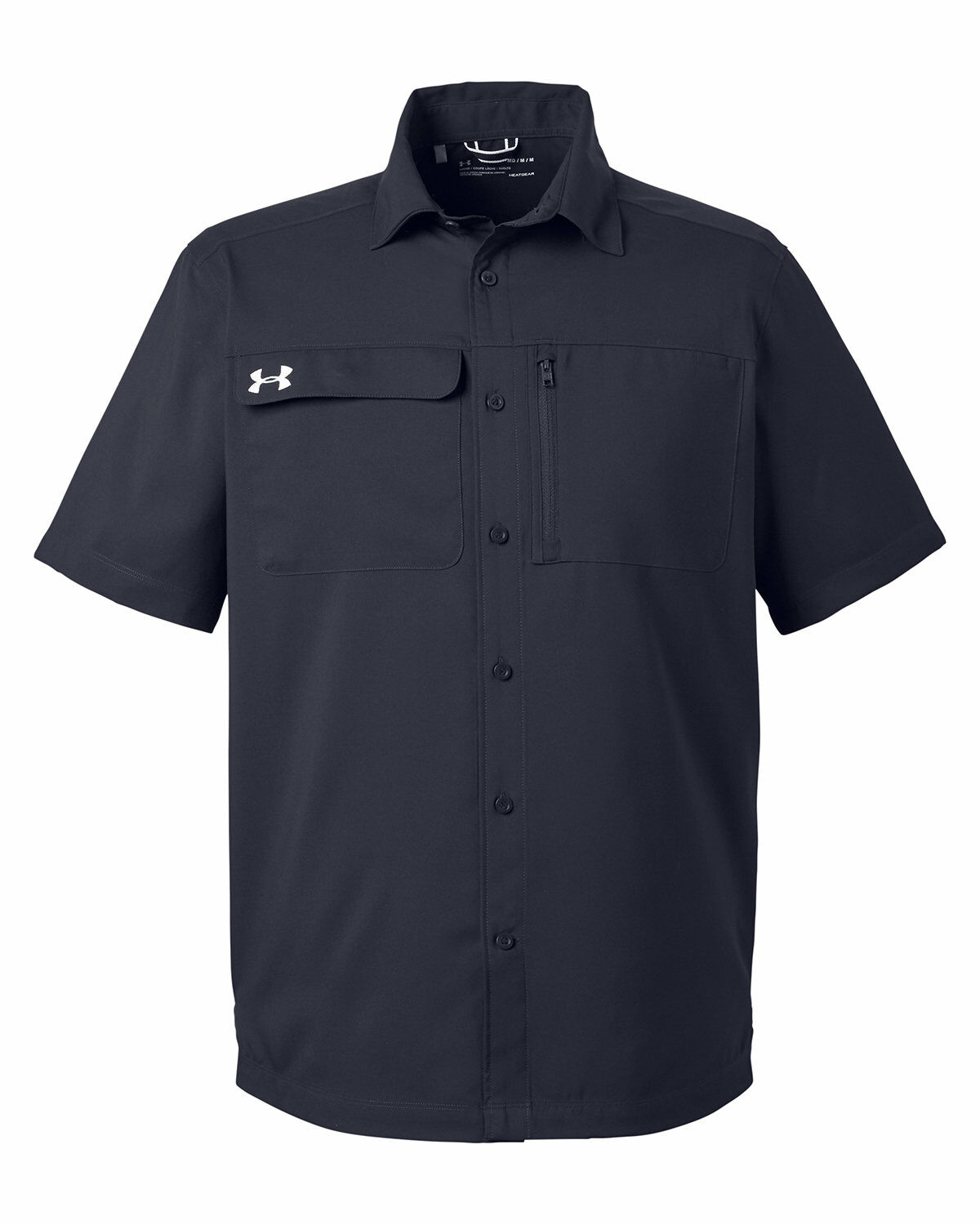 Branded Under Armour Men’s Motivate Coach Woven Shirt Black/White