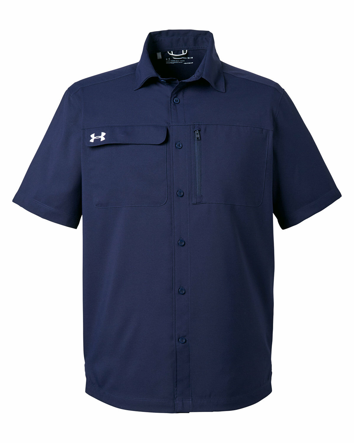 Custom Branded Under Armour Button Up - Midnight Navy/White