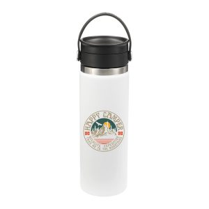 Branded Hydro Flask® Wide Mouth With Flex Sip Lid™ 20oz White