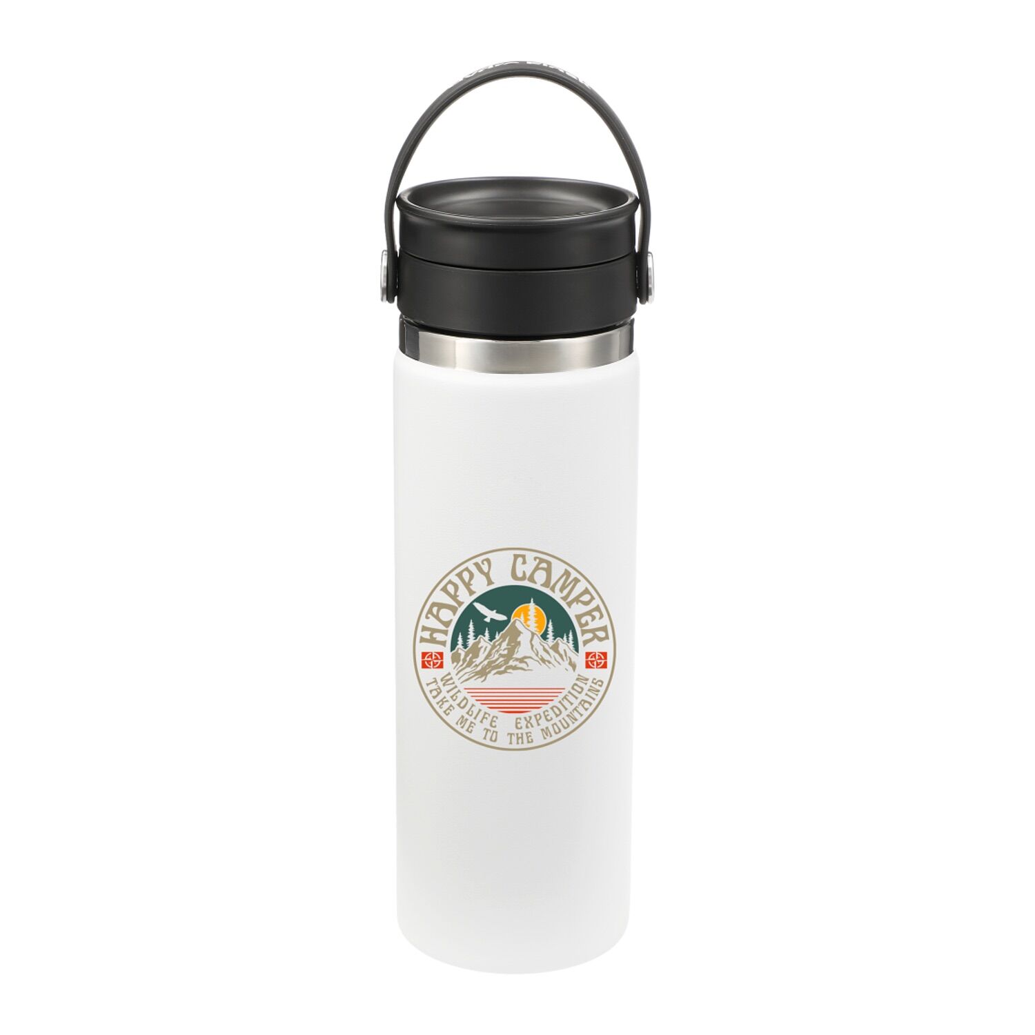 Branded Hydro Flask® Wide Mouth With Flex Sip Lid™ 20oz White