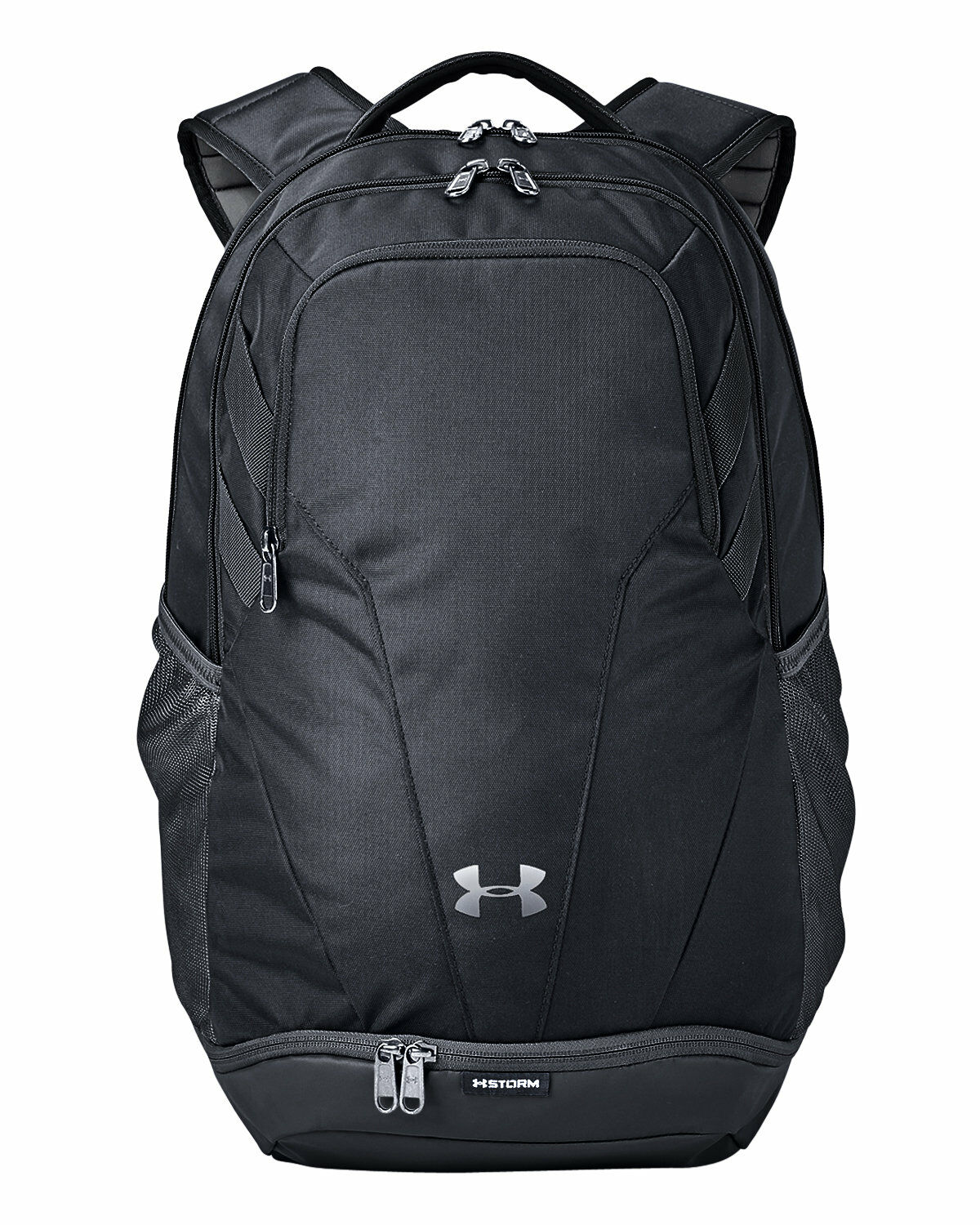 Custom Under Armour Hustle 5.0 TEAM Backpack Black/Mate Silver