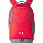 Branded Under Armour Unisex Hustle II Backpack Red/Silver