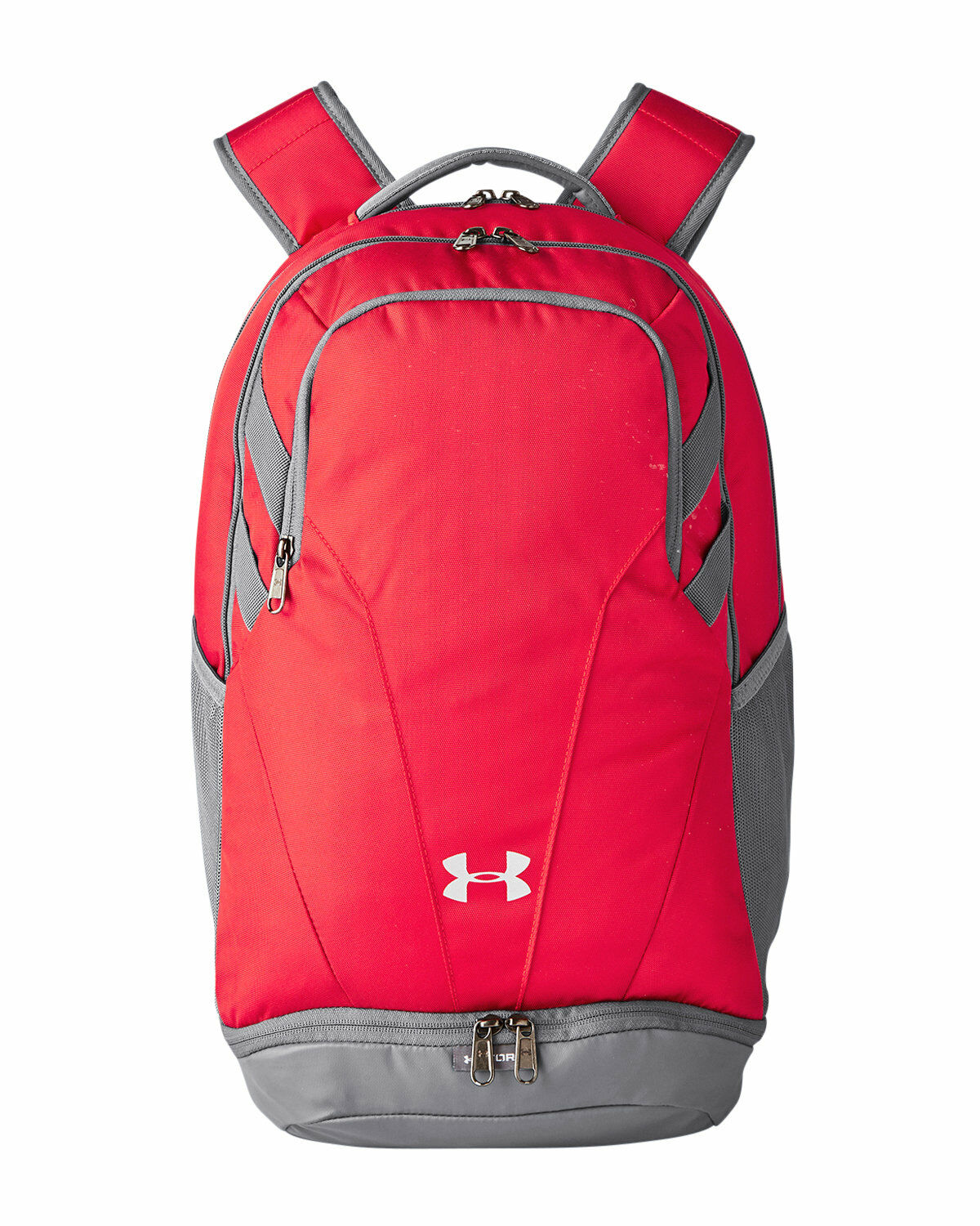 Branded Under Armour Unisex Hustle II Backpack Red/Silver