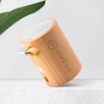 Custom Branded Eco-Friendly Premier Genuine Natural Wood-Crafted Bluetooth Speaker - Beach Wood