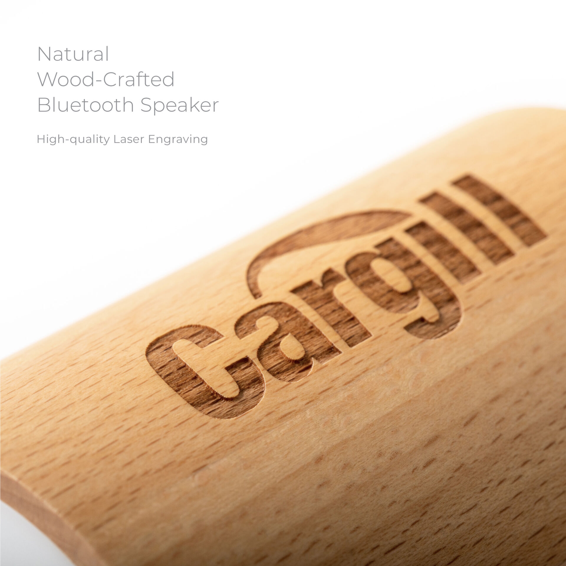 Custom Branded Eco-Friendly Premier Genuine Natural Wood-Crafted Bluetooth Speaker