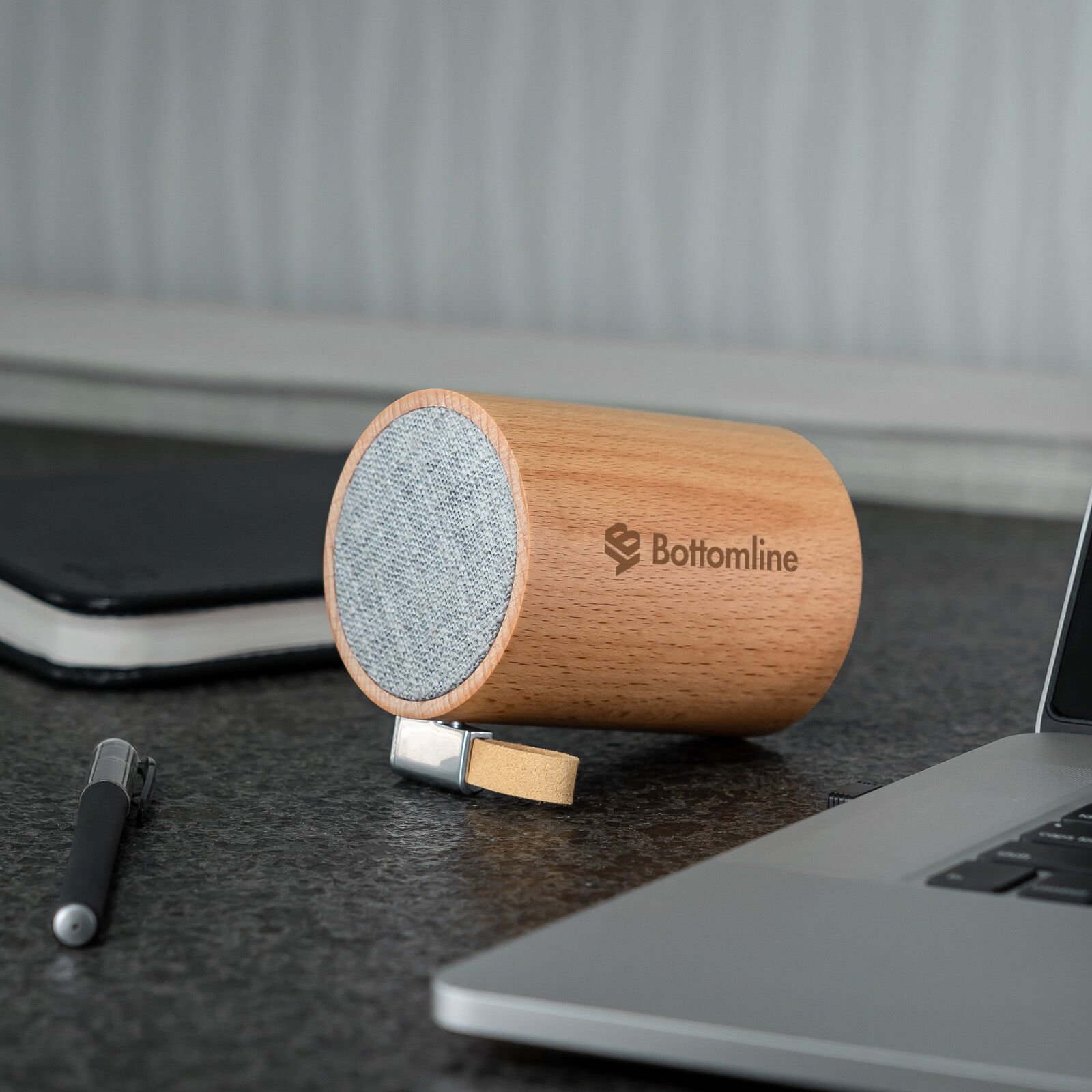 Custom Branded Eco-Friendly Premier Genuine Natural Wood-Crafted Bluetooth Speaker