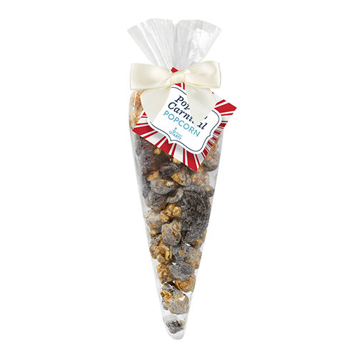 Custom Branded Gourmet Popcorn Cone Bags (large) - Cookies & Cream Popcorn