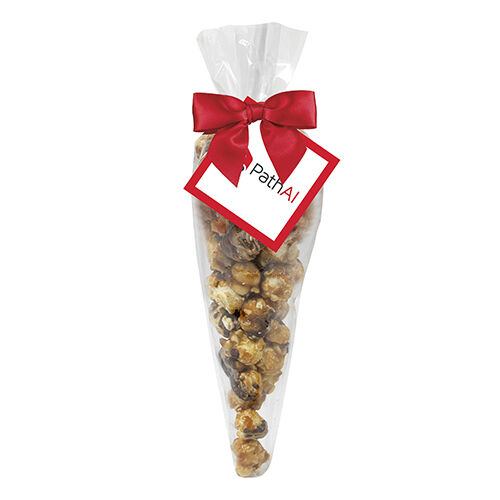 Custom Branded Gourmet Popcorn Cone Bags (large) - Peanut Butter cup Popcorn