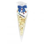 Custom Branded Gourmet Popcorn Cone Bags (large) - White Cheddar Truffle Popcorn