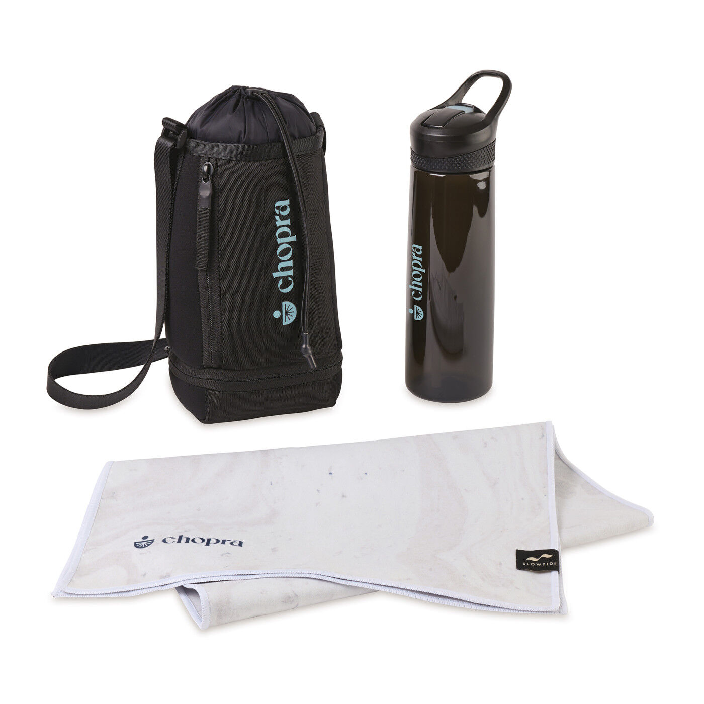 Custom Branded Hydrate On-the-Go Set - Black/Marble