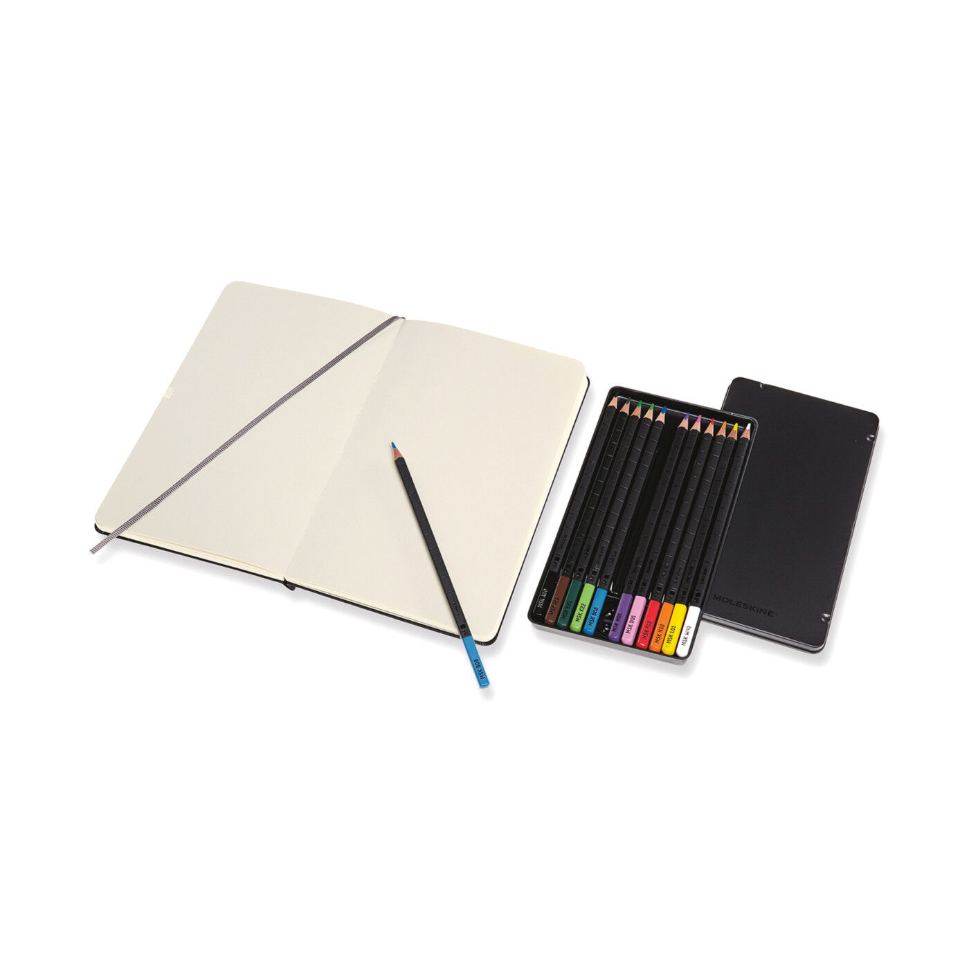 Custom Branded Moleskine® Coloring Kit – Sketchbook and Watercolor Pencils