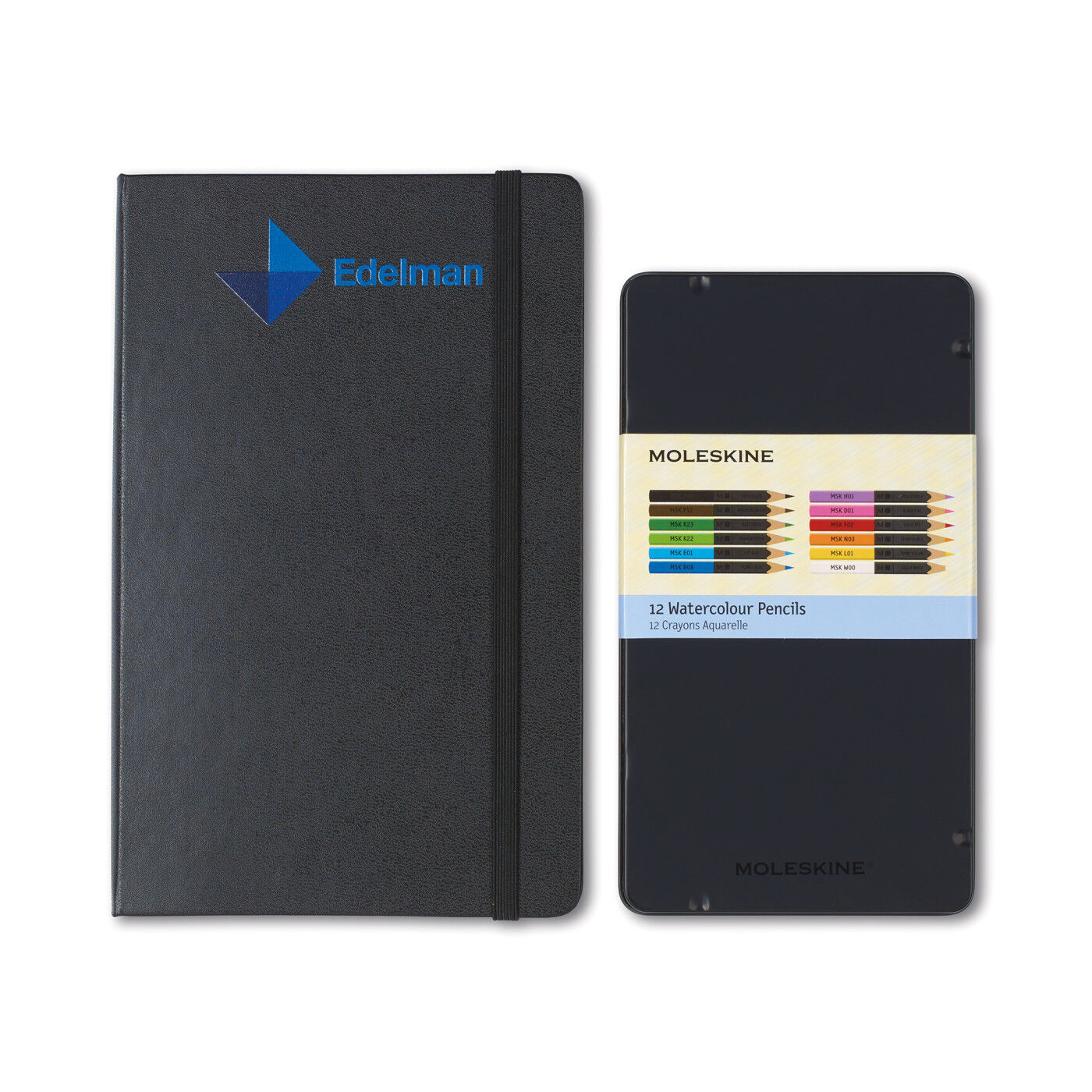 Custom Branded Moleskine® Coloring Kit – Sketchbook and Watercolor Pencils