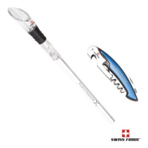 Branded Swiss Force® Wine Expertise Gift Set Blue