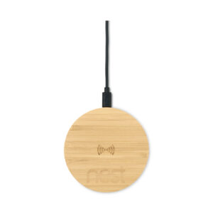 Branded Auden Bamboo Wireless Charger Bamboo