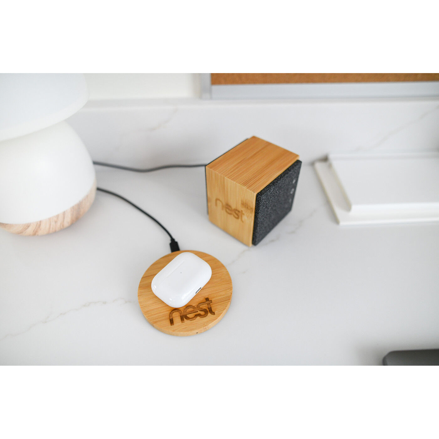 Custom Branded Auden Bamboo Wireless Charger