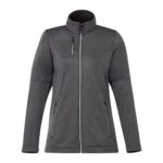 Custom Branded Women’s JORIS Eco Softshell Jacket - Heather Dark Charcoal