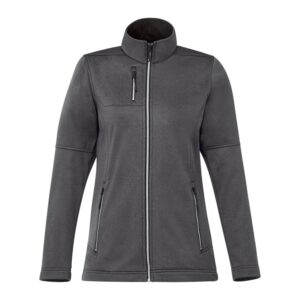 Branded Women’s JORIS Eco Softshell Jacket Heather Dark Charcoal