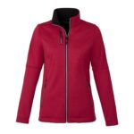 Custom Branded Women’s JORIS Eco Softshell Jacket - Vintage Red Heather