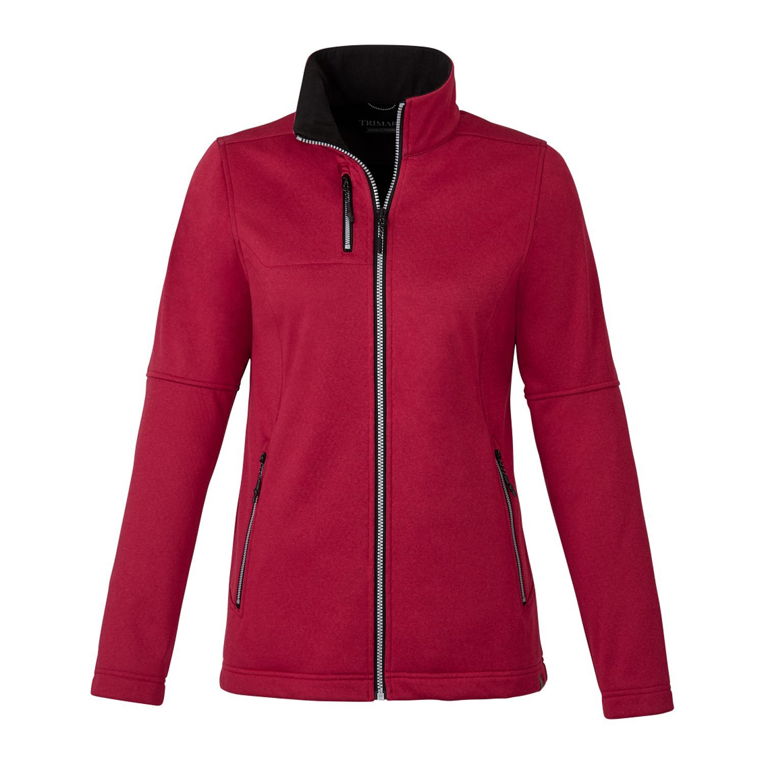 Custom Branded Women’s JORIS Eco Softshell Jacket - Vintage Red Heather