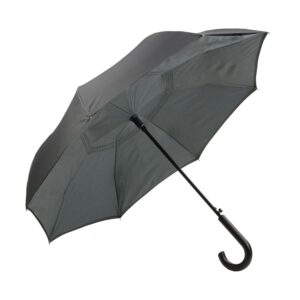 Branded ShedRain® UnbelievaBrella™ Crook Handle Auto Open Fashion Print Umbrella Black/Houndstooth