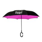 Custom Branded ShedRain Umbrellas - Black/Hot-Pink