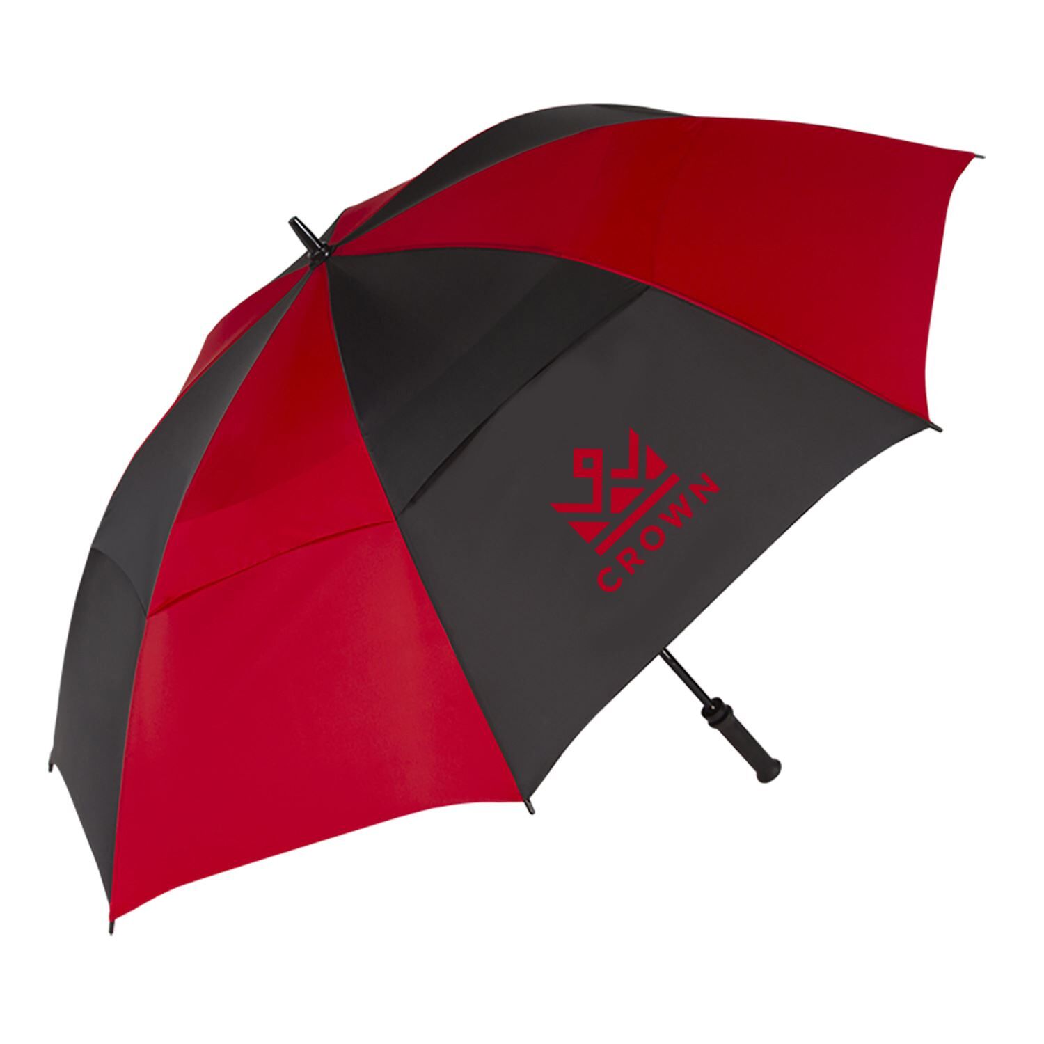 Custom Branded ShedRain Umbrellas - Black/Red