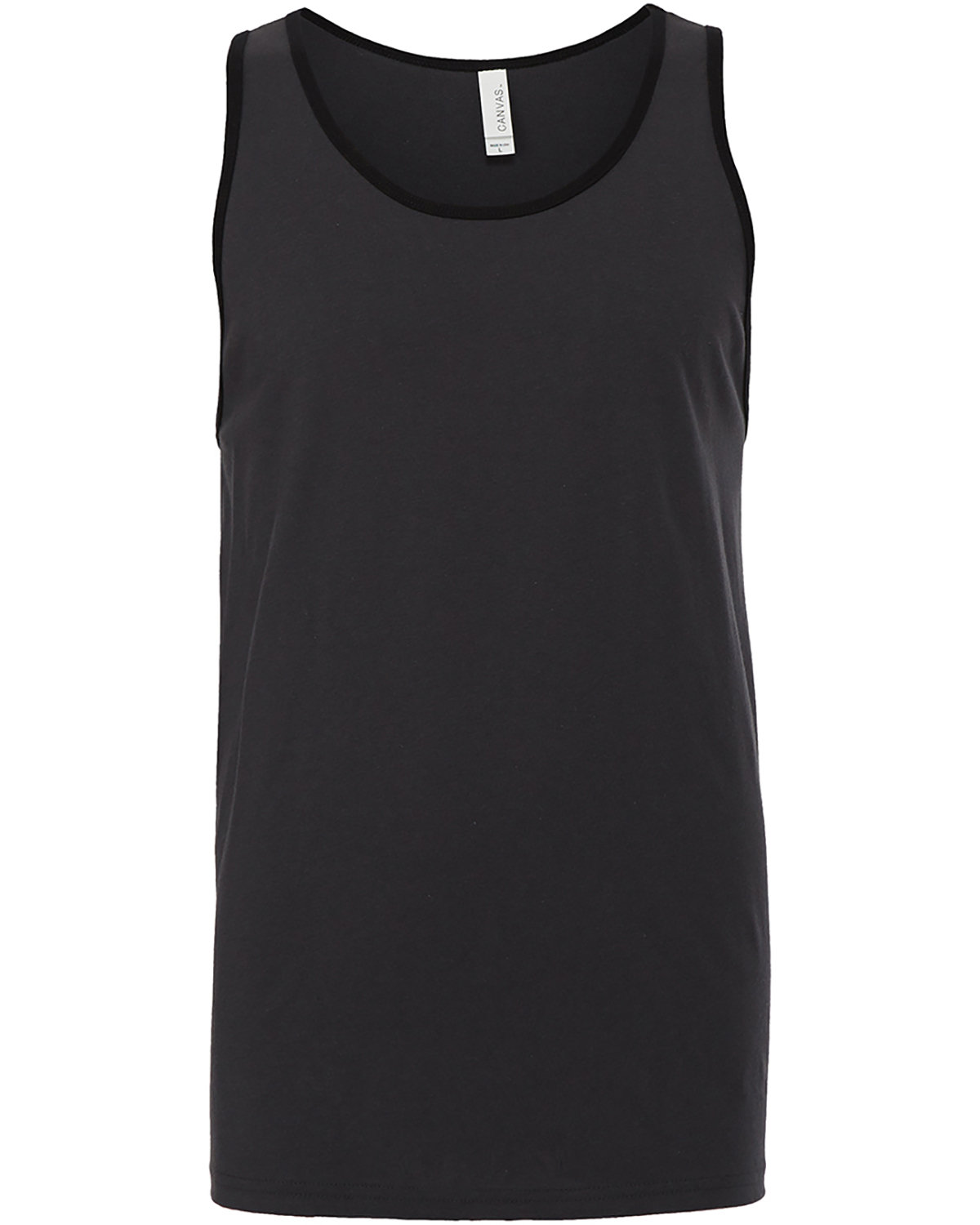 Branded Bella + Canvas Unisex Jersey Tank Dark Grey/Black