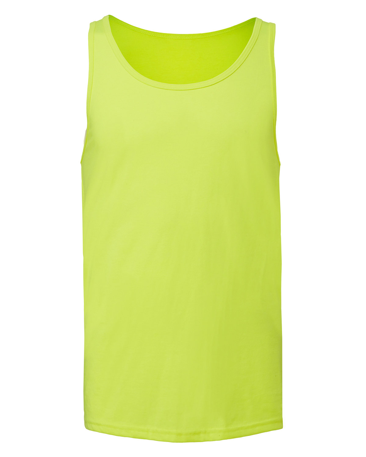 Branded Bella + Canvas Unisex Jersey Tank Neon Yellow