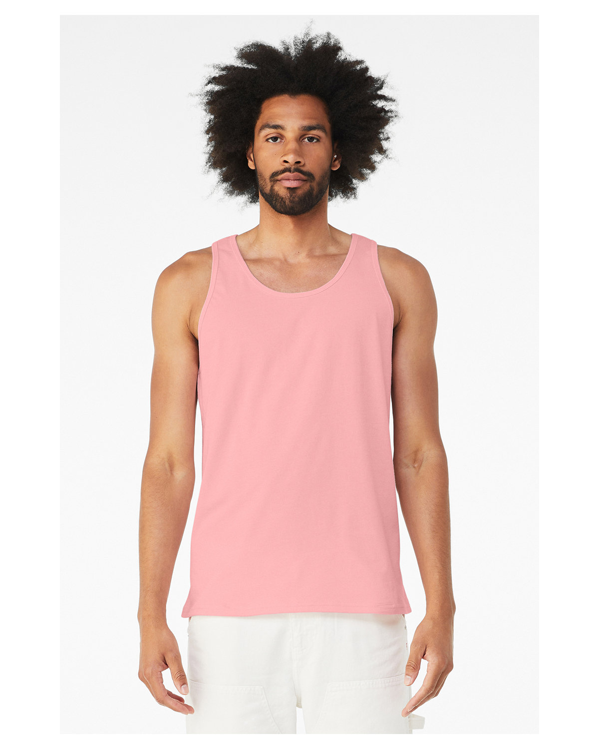 Branded Bella + Canvas Unisex Jersey Tank Pink