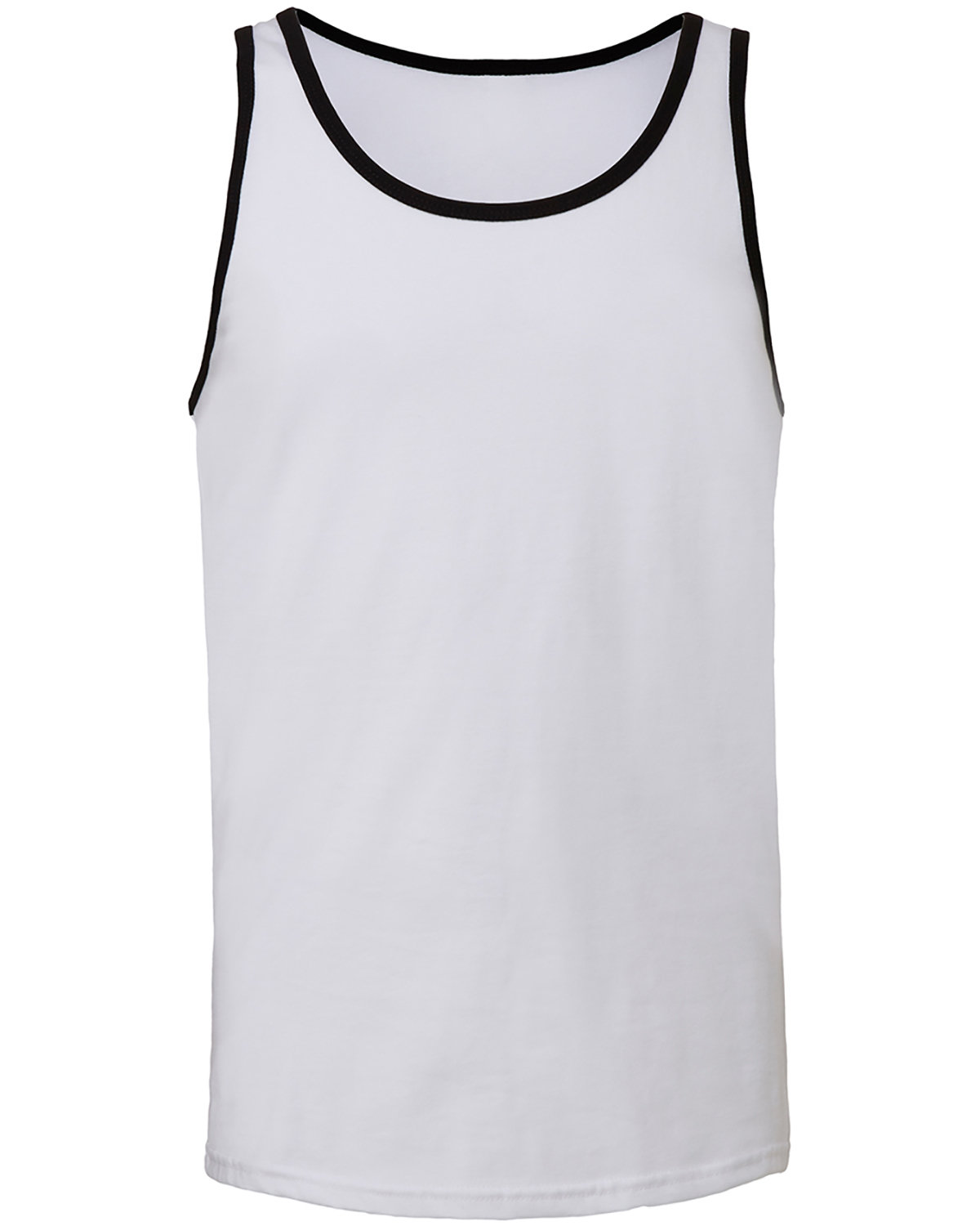 Branded Bella + Canvas Unisex Jersey Tank White/Black