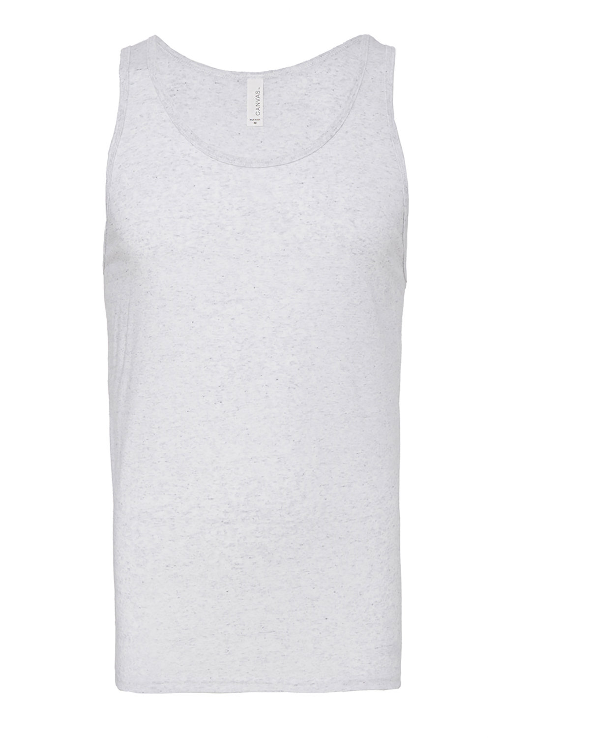 Branded Bella + Canvas Unisex Jersey Tank White Fleck Triblend