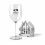 Custom Branded 11½ Oz Deluxe Portable-Collapsible Wine Glass - Clear