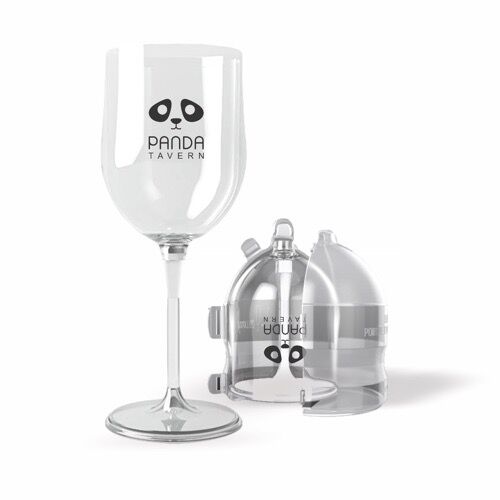 Custom Branded 11½ Oz Deluxe Portable-Collapsible Wine Glass - Clear