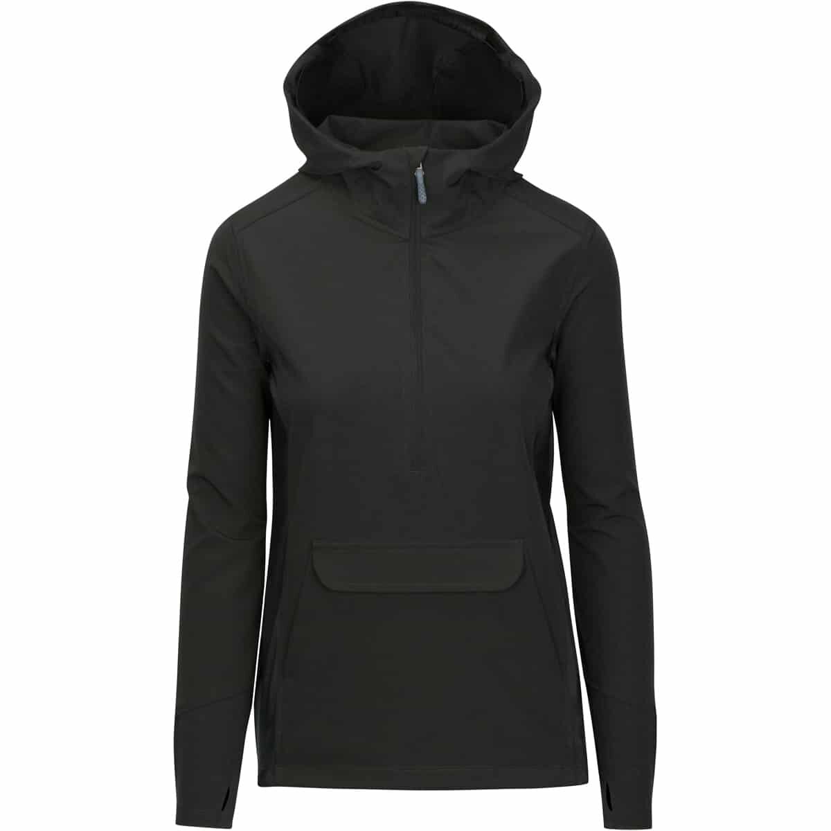 Branded Ladies Skyline Soft Shell Half Zip Obsidian