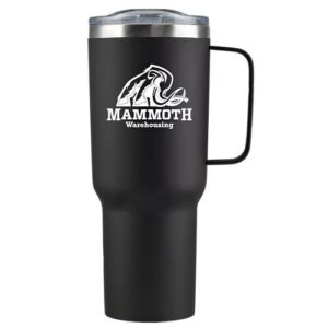 Branded Mammoth 40 Oz Vacuum Insulated Mug Black
