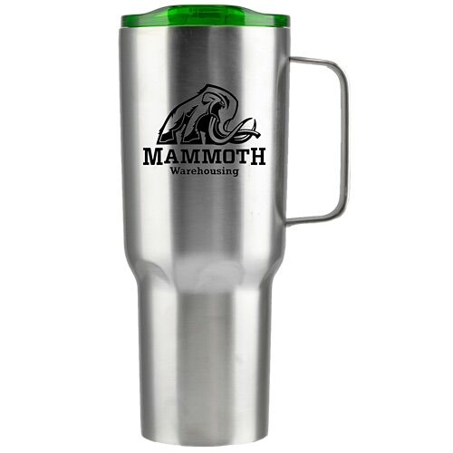 Branded Mammoth 40 Oz Vacuum Insulated Mug Stainless Lime