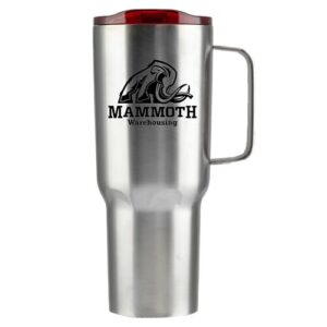 Branded Mammoth 40 Oz Vacuum Insulated Mug Stainless Red