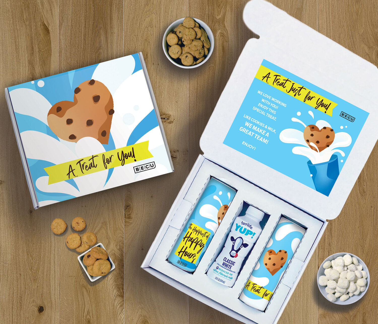 Custom Branded Milk & Cookies set